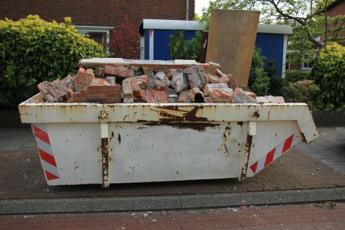 Professional waste clearance truck in East London