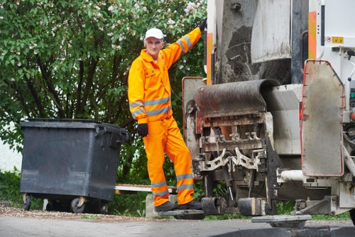 East London residents utilizing waste clearance services